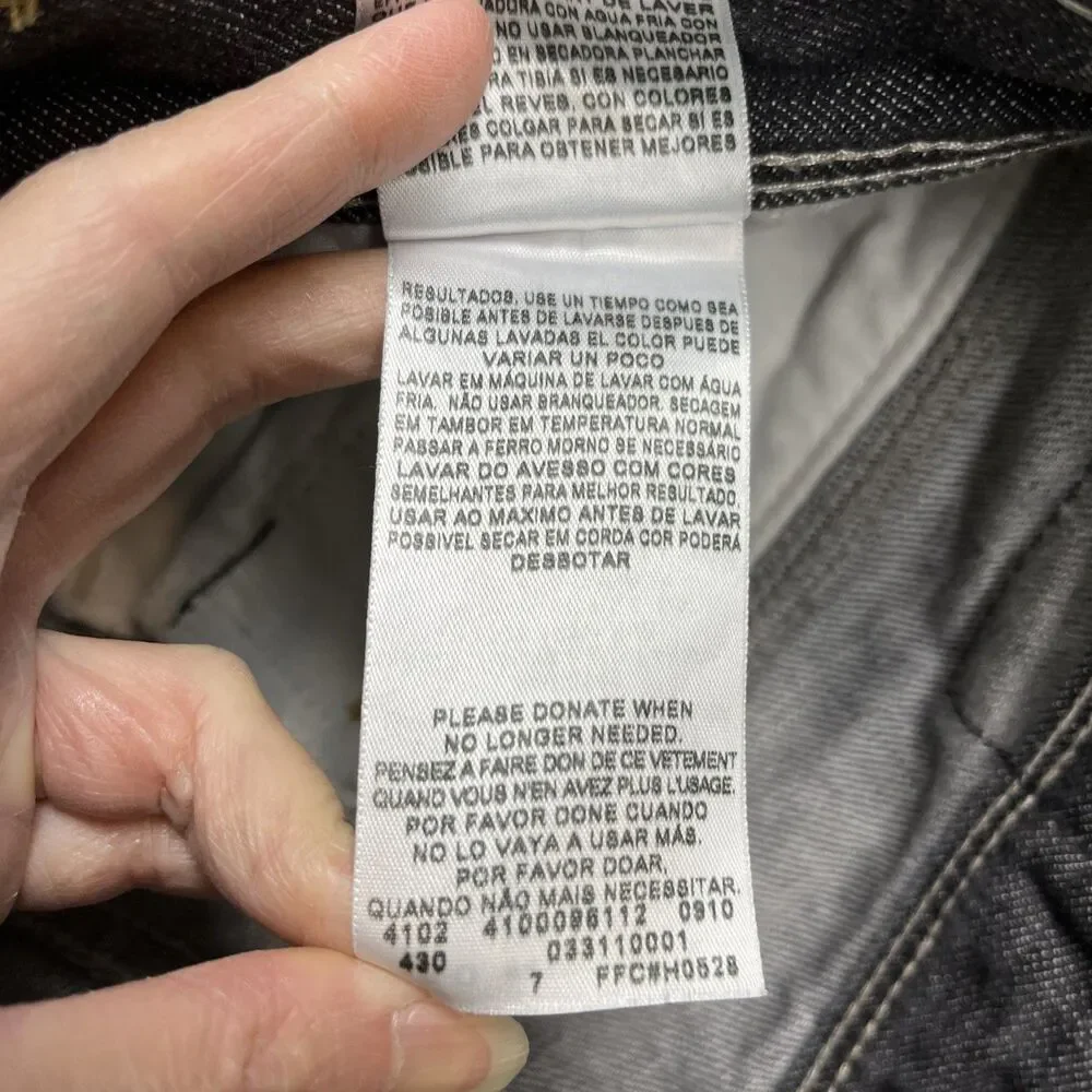 Levi’s 511 Slim Fit Jeans 32x31.5 Dark Gray Utility Variant Angled Back Pockets‎